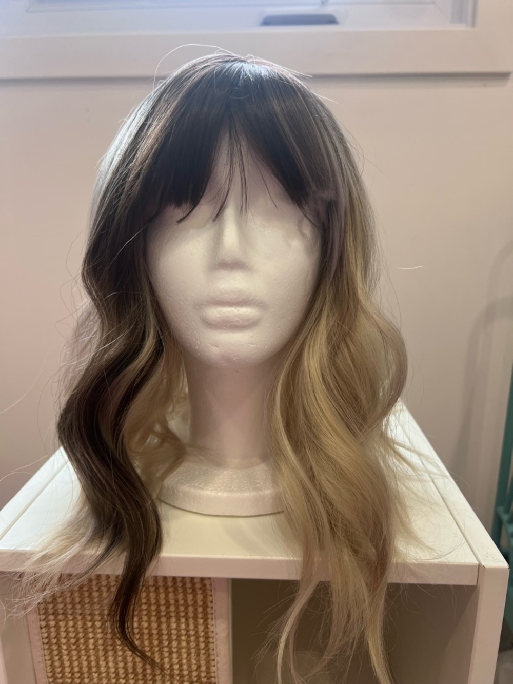 CSC Ombre Wavy Wig with Bangs - Blonde and Brown